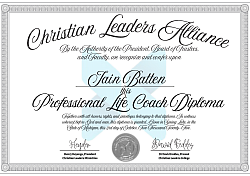 Professional Christian Life Coach Diploma Credentials